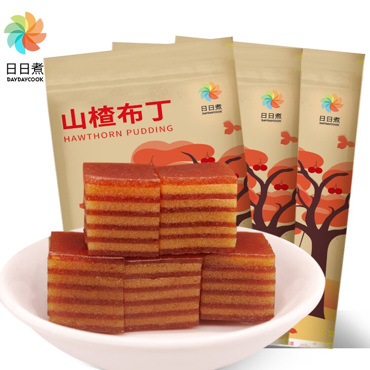 日日煮山楂布丁散装开胃儿童果丹皮 daydaycook山楂类制品