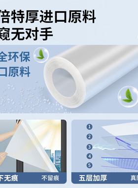 自粘磨砂贴纸透光不透明玻璃贴膜防窥办公室卫生间窗户贴纸防走光