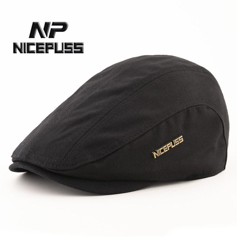 nicepuss旗舰店全封口不可调节帽子男春夏白色鸭舌帽女潮休闲百搭时尚贝雷帽纯棉0