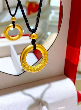 金簪圈圈小胖福平安扣项链锁骨链