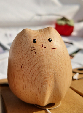 设计师原创 圆滚滚 萌宠龙猫 芳香 扩香木摆件生日六一儿童节礼物