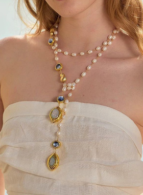 《珍珠诗篇》巴洛克珍珠长项链设计师款颈链叠戴锁骨链