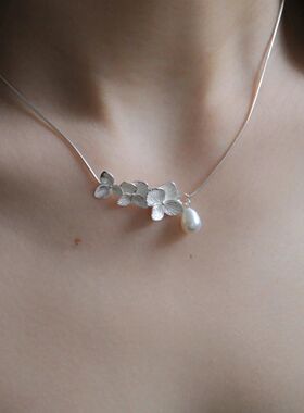 无尽夏项链花朵套链小众高颜值ins新款简约锁骨设计新中式简约