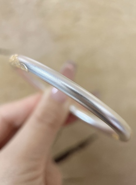 古法描金莲花实心足银9999手镯