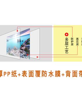 流水生财鸿运当头客厅自粘贴画