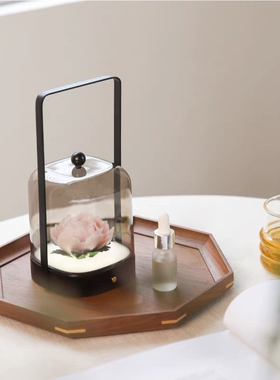 本兮倾城芍药香薰精油灯氛围灯灯光三色可调永生花创意香薰礼品