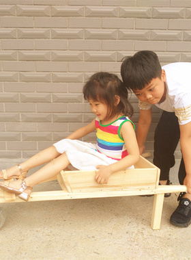木头手推车特色小孩子玩具