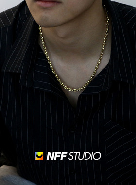 NFF重工设计钛钢项链男设计感小众嘻哈痞帅高级冷淡风男生锁骨链
