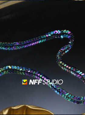 串珠项链黑胆石小众设计感