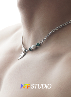 NFF枫叶钛钢项链潮轻奢高级感