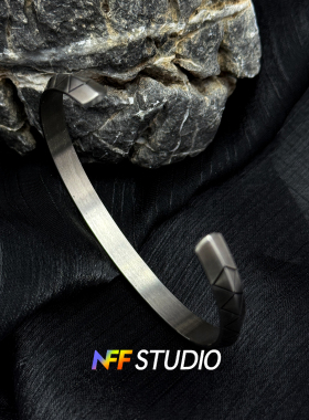 NFF钛钢手镯男款潮牌小众设计