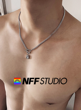 NFF冰透水钻小众高级感潮项链男