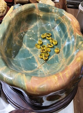 乳源彩石雕刻打磨办公室桌面