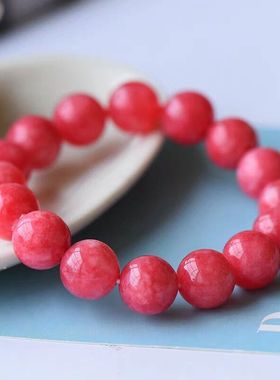手链女神红纹石冰种单圈时尚
