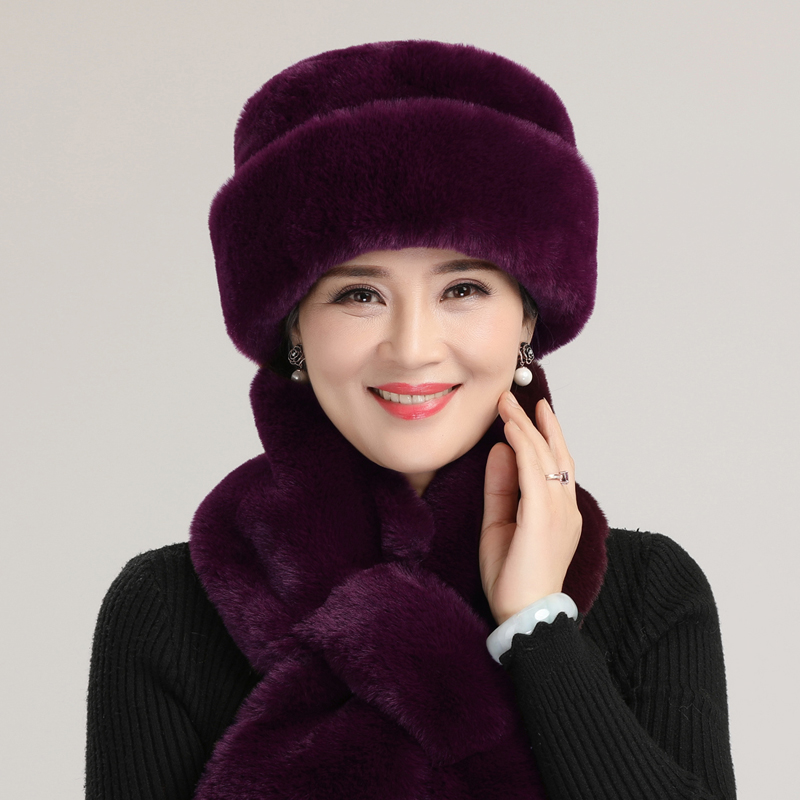 中老年人妈妈帽子女秋冬老人奶奶冬季老太太加绒加厚保暖棉雷锋帽