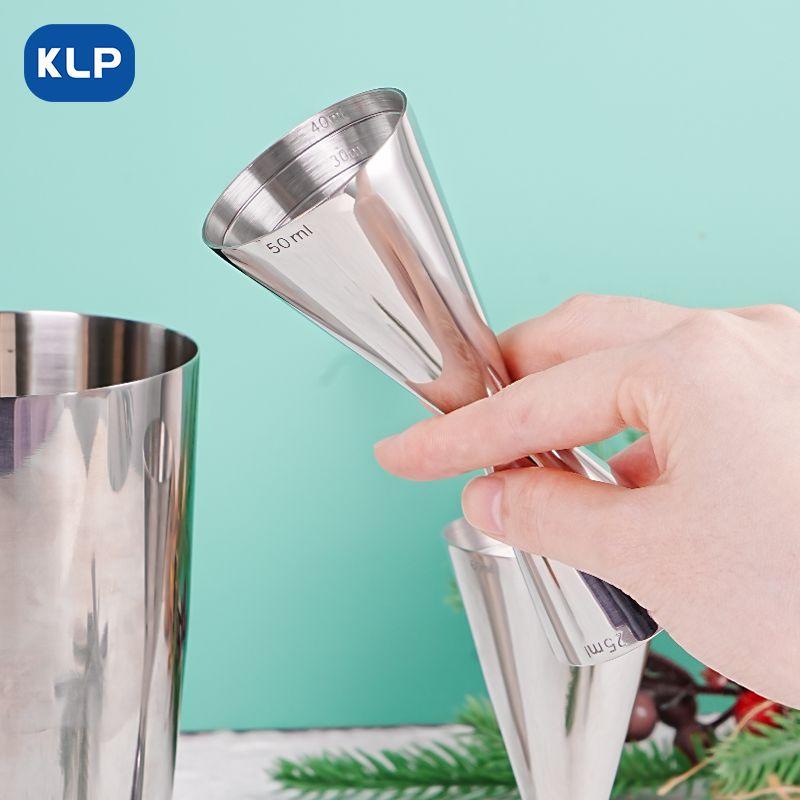 KLP日式一体细腰量杯不锈钢盎司器内壁清晰刻度和标注 - 图0