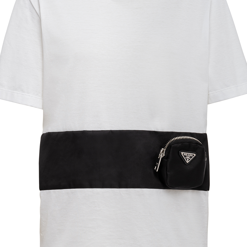 prada /普拉达白色腰带logo t恤 魅力惠买手折扣直营T恤