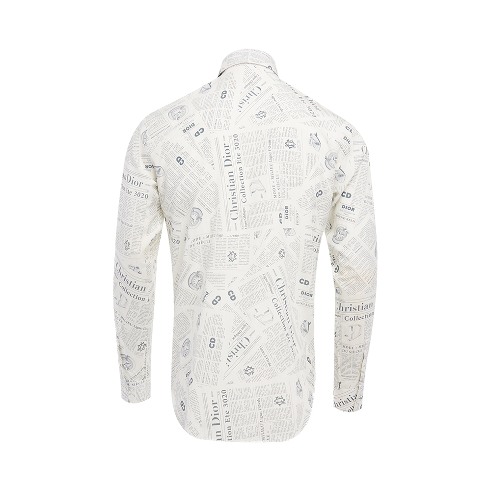 dior homme2020春夏白色棉报纸衬衫 天猫奢品直营衬衫