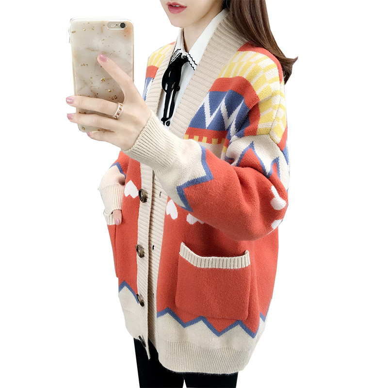 毛衣加厚中长款2020新款网红风开衫 云思露毛针织衫