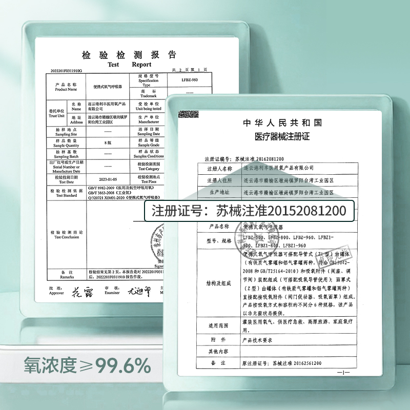 医用氧气罐便携式家用老人孕妇吸氧面罩鼻吸袋高原旅游小型氧气瓶 - 图2