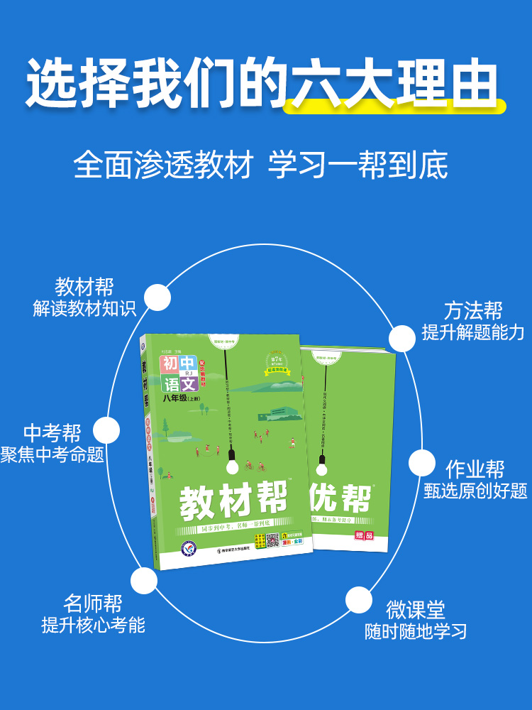 浙江2024教材帮七年级八年级九年级上册下册语文数学英语科学浙教版道德与法治历史地理 七八九上中学教材全解教材完全解读划重点 - 图2