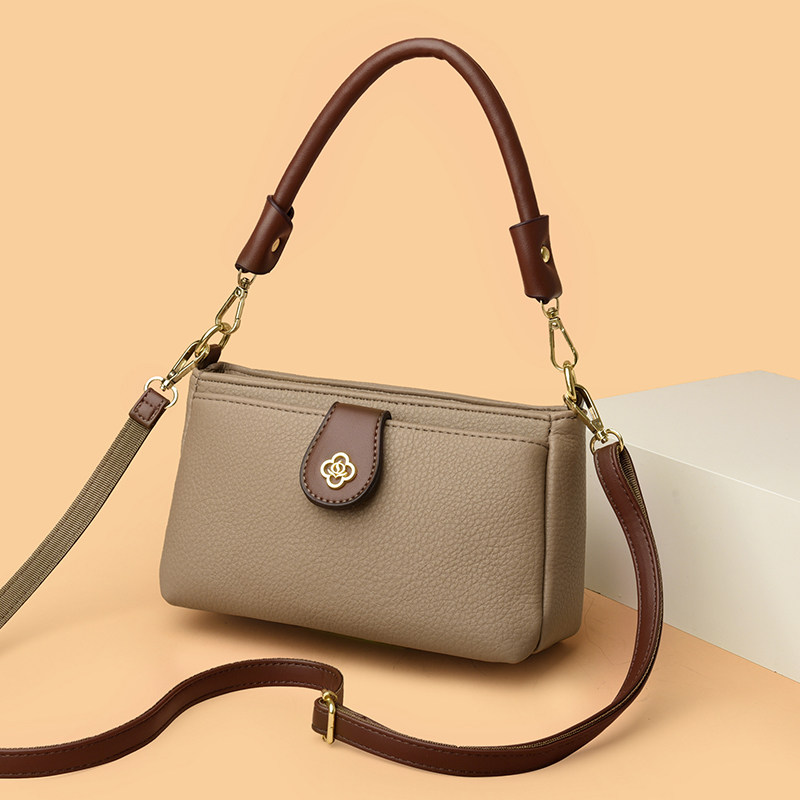 真皮女包2025新款时尚中年妈妈包软皮百搭多层女士单肩斜挎小包包,淘宝优惠券,粉丝福利购,淘宝优惠卷