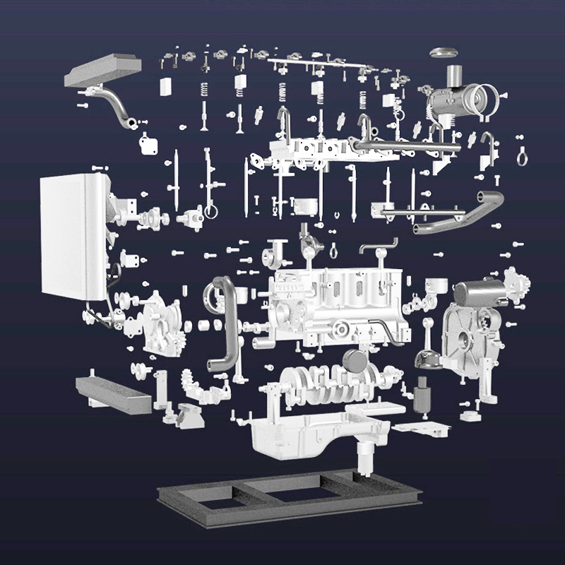 柴油发动机模型金属拼装新款土星文化微型可发动迷你引擎组装玩具-图1