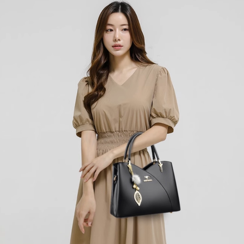 品牌女包妈妈包礼物真皮手提包新款大气中年女士斜挎包大容量拎包 - 图1