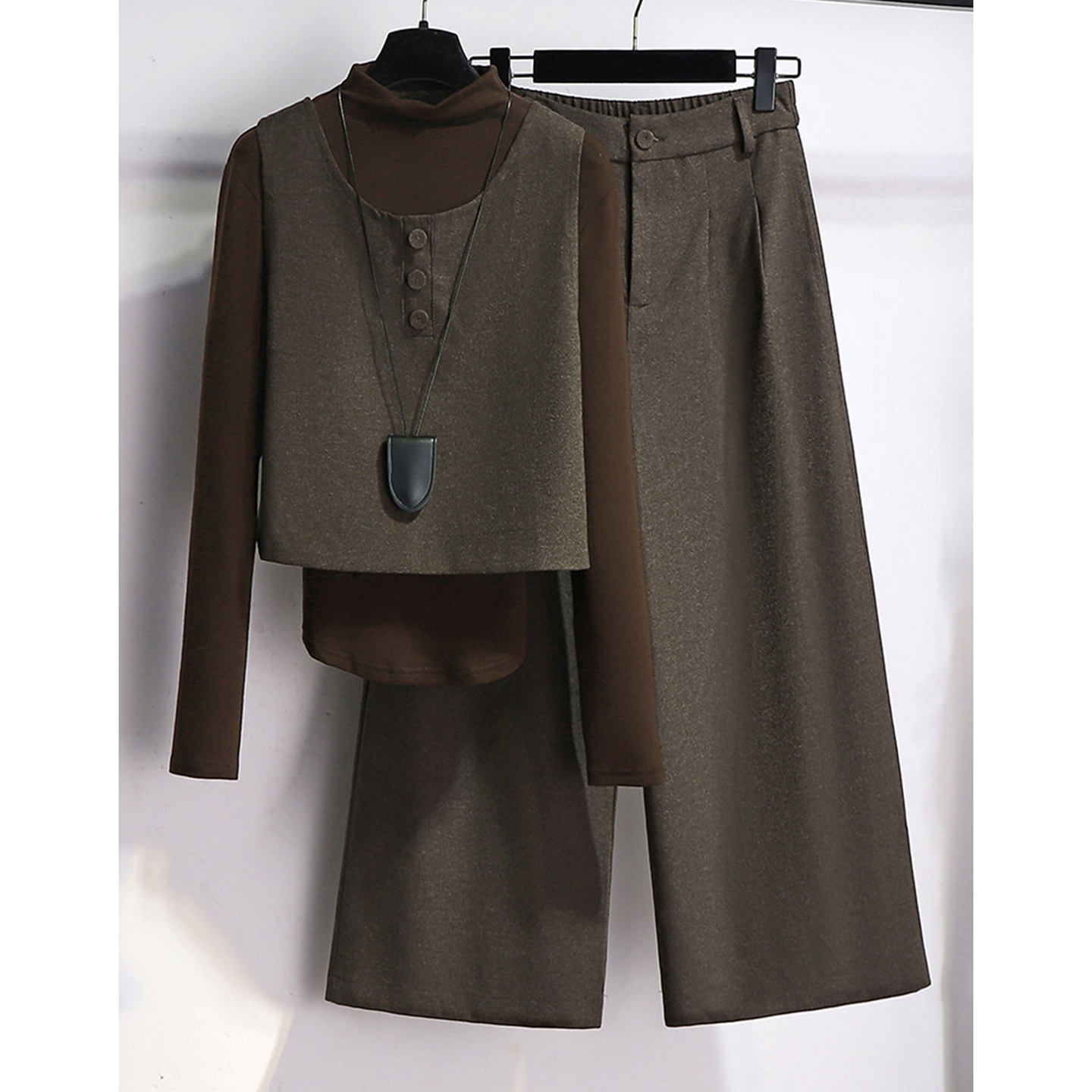 2026超火冬装三件套一整套高级感穿搭女装小个子毛呢马甲职业套装,淘宝优惠券,粉丝福利购,淘宝优惠卷