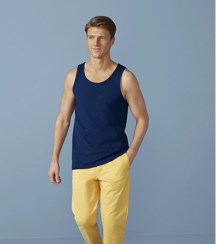 GILDAN76200纯棉男女打底背心宽松型大码无袖t恤青年夏季运动健身 - 图1