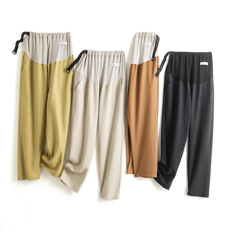 春秋纯棉外穿休闲宽松九分孕妇裤 慕翘孕妇打底裤