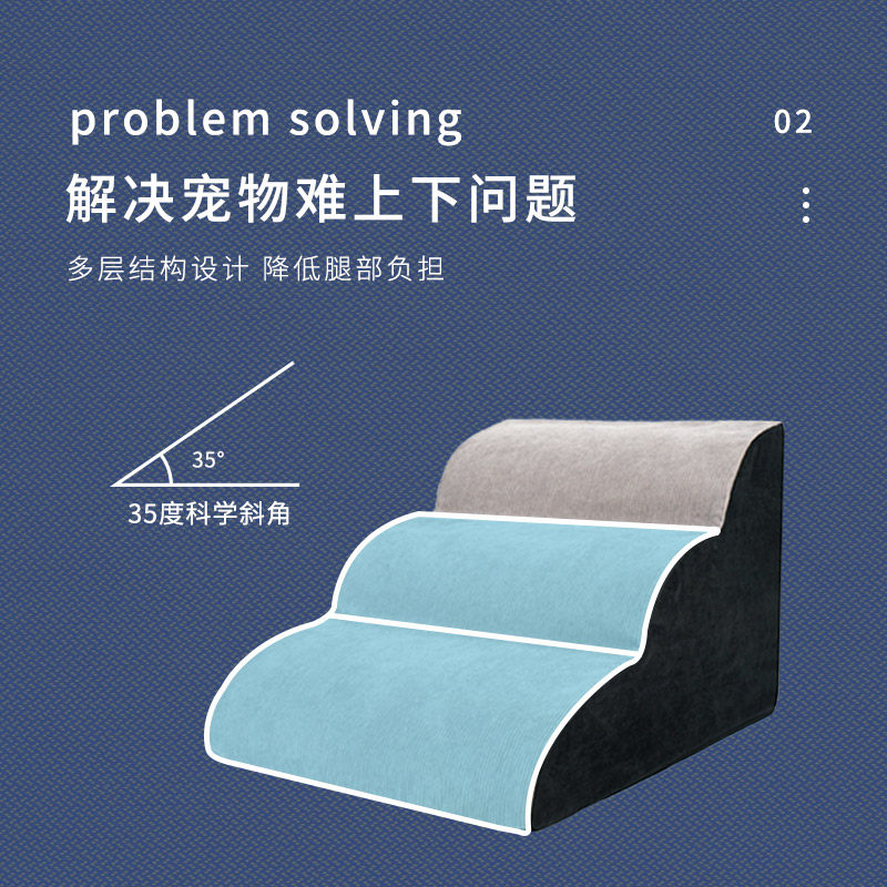 狗狗楼梯台阶上床小型犬狗爬梯海绵狗梯子爬高床边可拆洗宠物梯子,淘宝优惠券,粉丝福利购,淘宝优惠卷