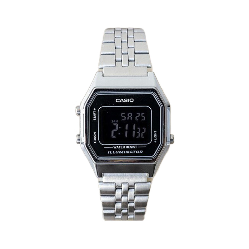 卡西欧手表女CASIO LA680WA-1B 反显百搭小银表学生防水电子表 - 图3