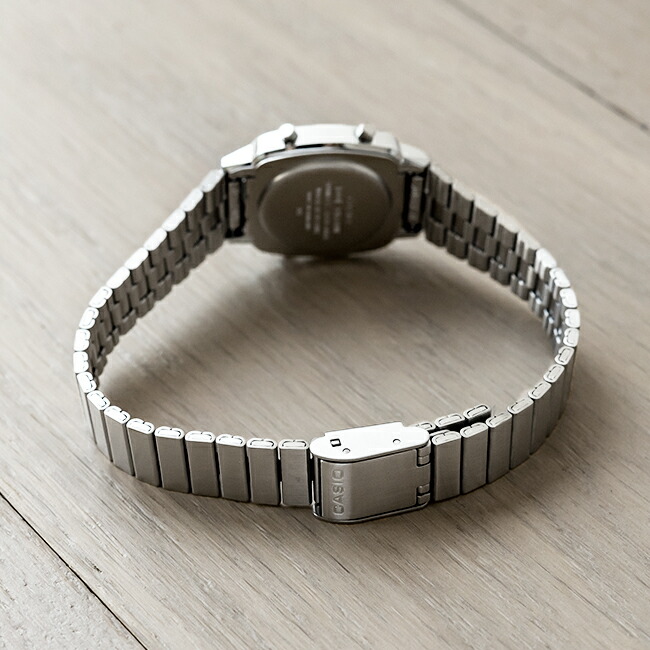 卡西欧手表女CASIO LA670WA-7 复古金属百搭学生防水银色电子表 - 图2