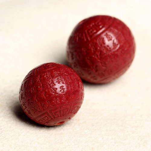 Натуральное украшение-шарик, бусины, аксессуар, браслет, четки из круглых бусин, аксессуары, цвета киновари, 18-20мм