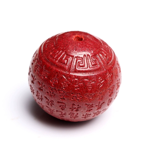 Натуральное украшение-шарик, бусины, аксессуар, браслет, четки из круглых бусин, аксессуары, цвета киновари, 18-20мм