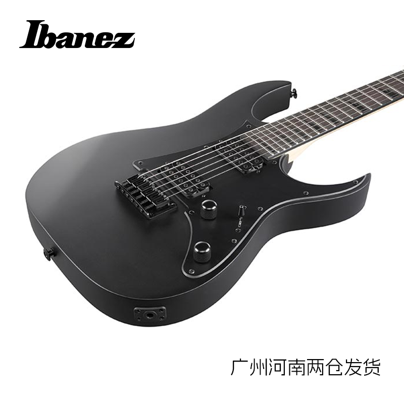 正品Ibanez电吉他依班娜GRG131DX磨砂黑24品固定琴桥摇滚吉他套装-图2