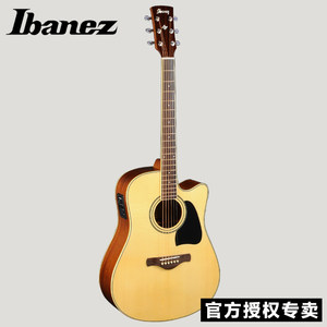 正品Ibanez单板民谣吉他依班娜双拾音器指弹打板电箱木吉他41英寸