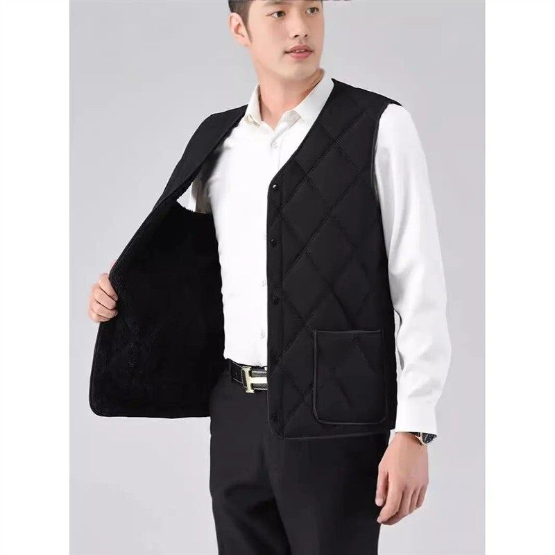 新款秋冬男士马甲加绒加厚保暖背心防寒大码中老年坎肩爸爸装,淘宝优惠券,粉丝福利购,淘宝优惠卷