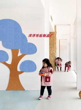 教室环保毛毡板照片墙
