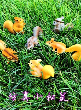 仿真小松鼠植绒萌萌哒圣诞节礼物