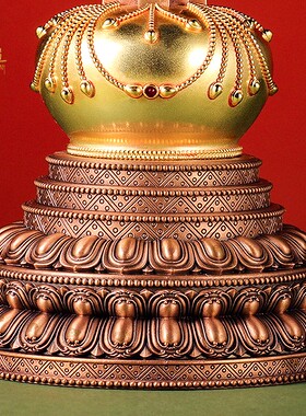 藏式铜制菩提塔噶当塔摆件