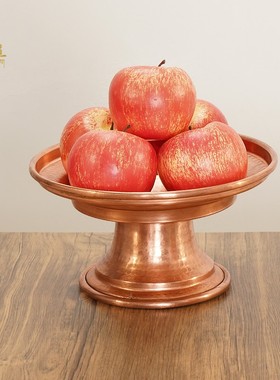 藏式红铜供果盘家用客厅桌面