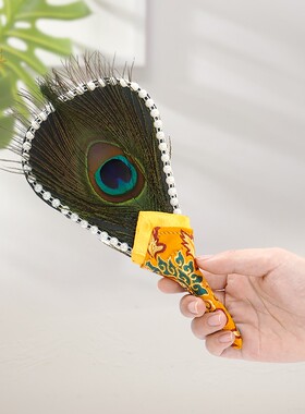 孔雀扇子眼羽毛净水瓶藏式风格