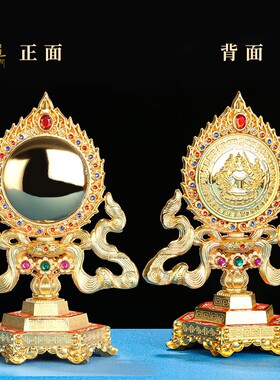 藏式家居摆件合金准提镜