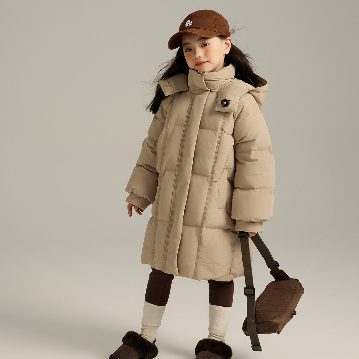 沫沫童装冬装女童洋气中长款羽绒服2026新款儿童冬季大童加厚外套,淘宝优惠券,粉丝福利购,淘宝优惠卷