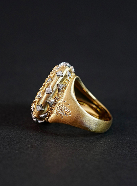 【已出欣赏】超级重磅的布契拉提风钻石厚金迦太基女神古币戒指