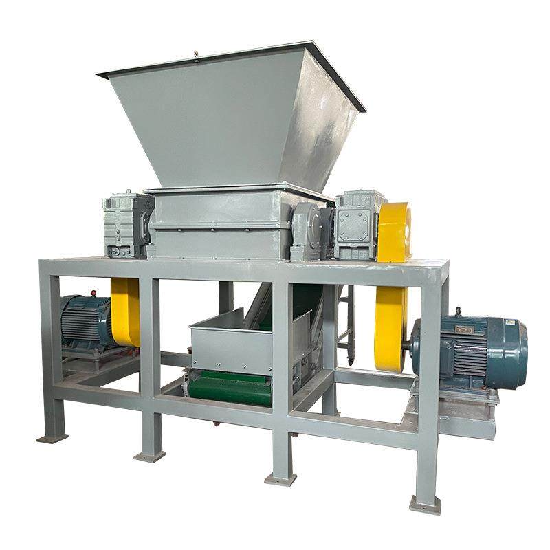 Dual-shaft shredder scrap metal garbage rubber wood scrap crusher multi-function shredding chassis