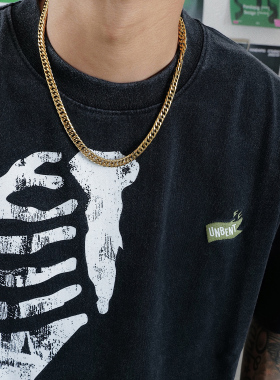 SAZ日潮7mm喜平链hiphop项链