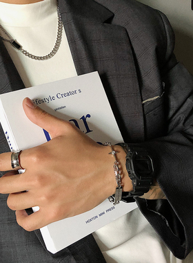 轻奢ins十字方牌拼接搭配手链